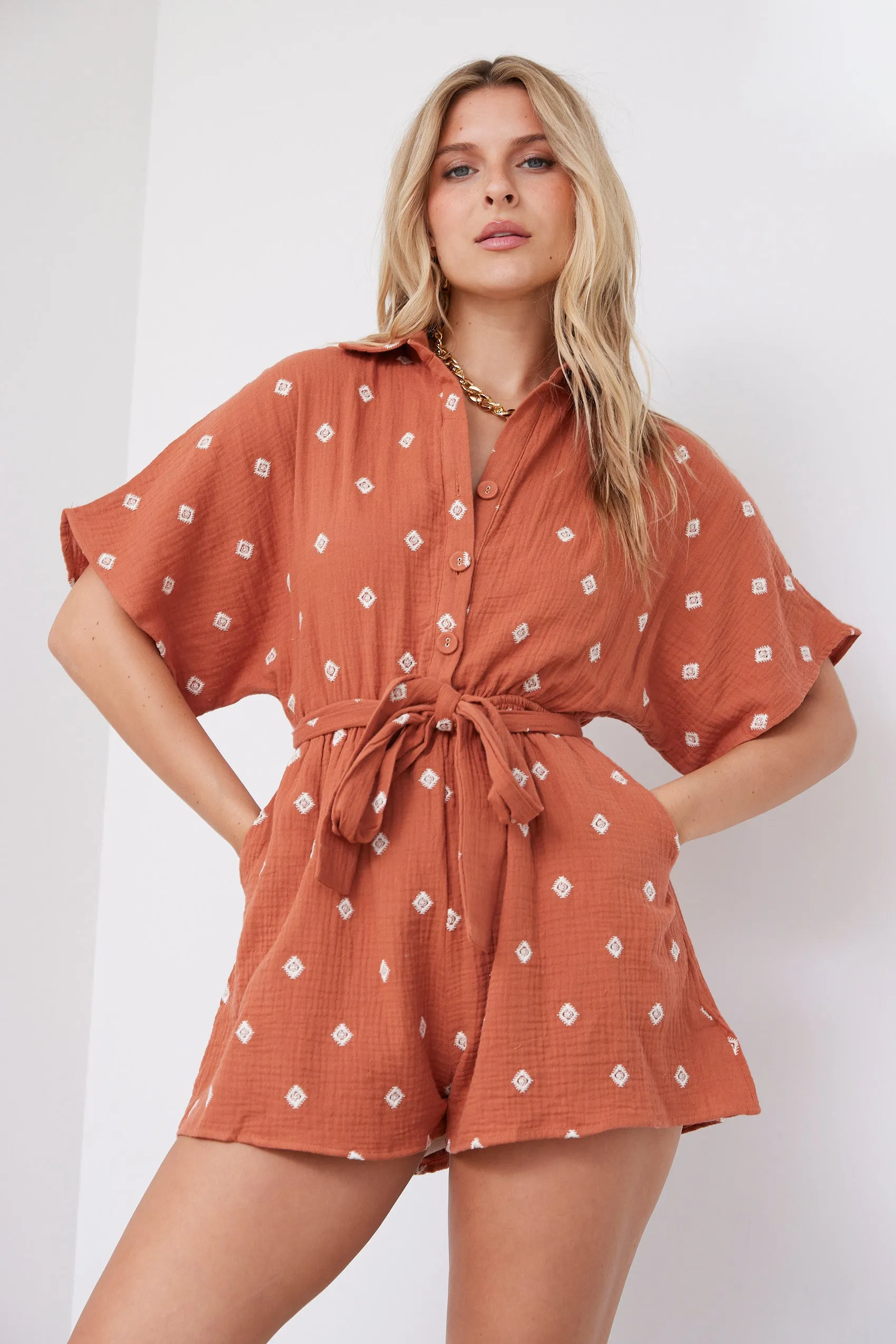 Carly Printed Romper sold by fab'rik product image thumbnail 4