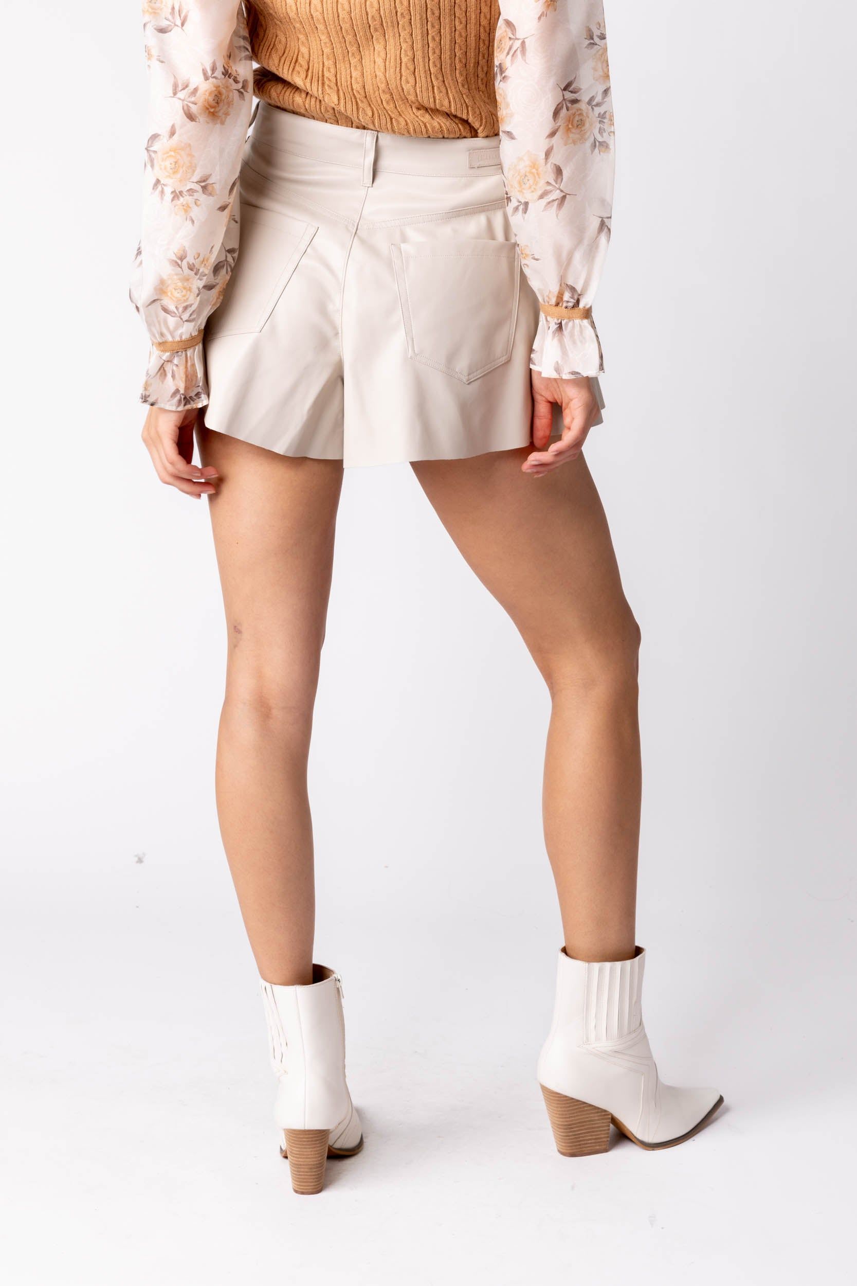 Blank NYC Clear Cut Leather Shorts sold by fab'rik product image thumbnail 4