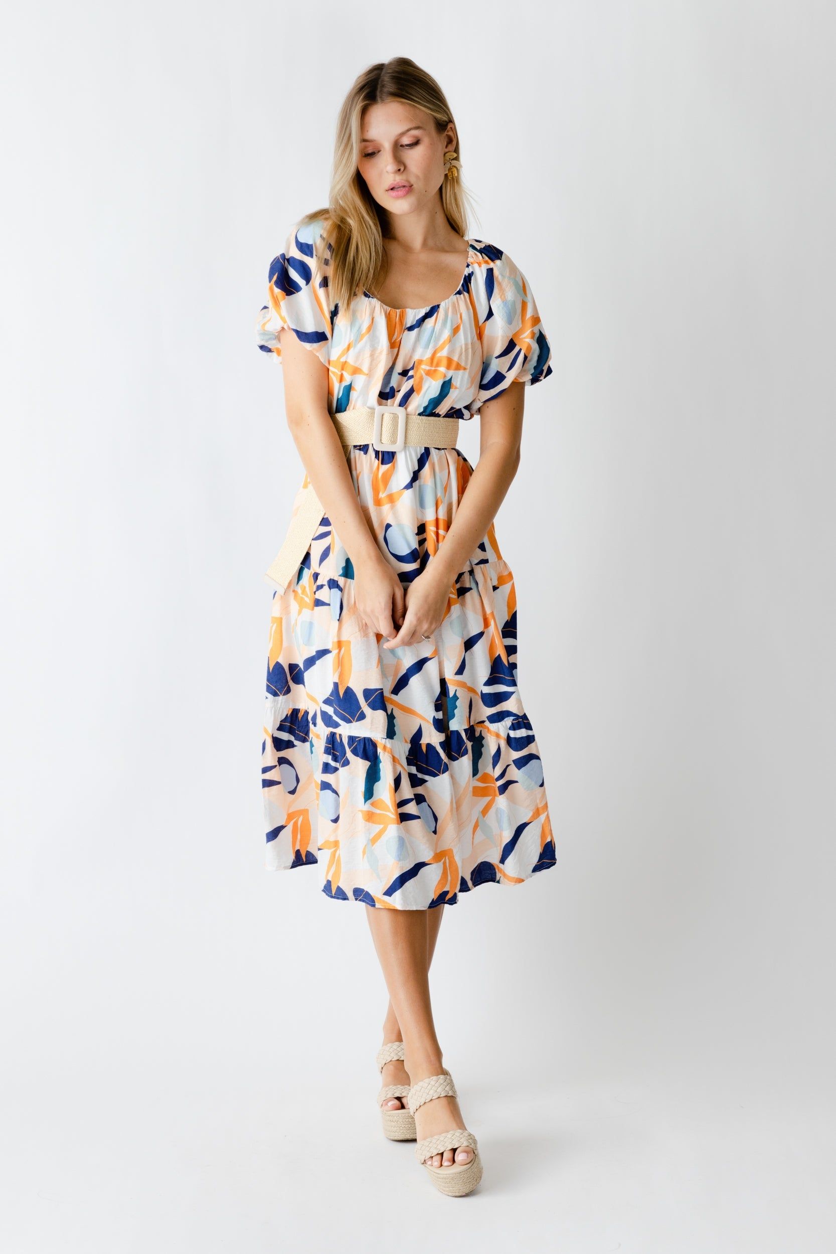 SALE - Clara Floral Midi Dress sold by fab'rik