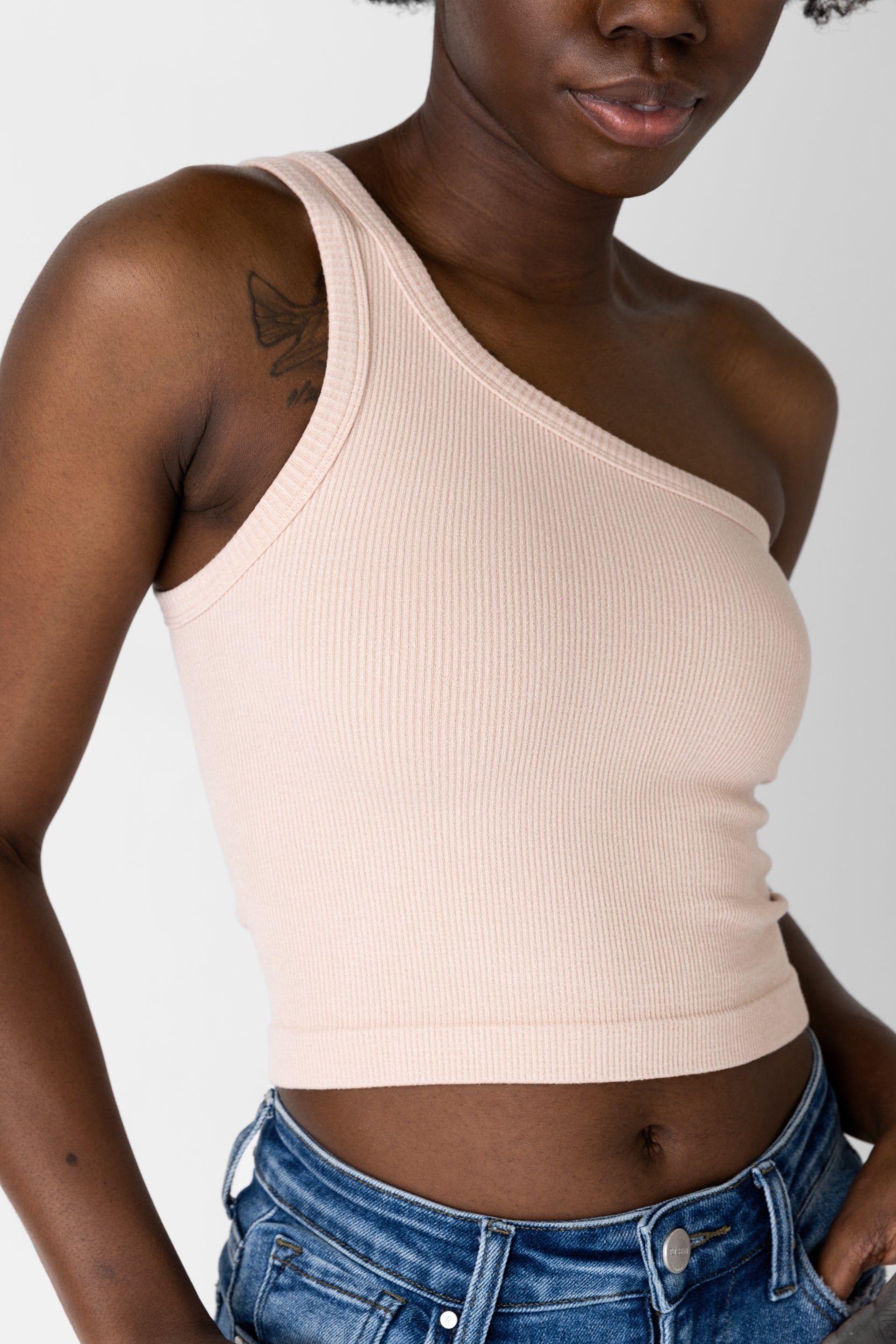 Cleo One Shoulder Cropped Tank sold by fab'rik product image thumbnail 9