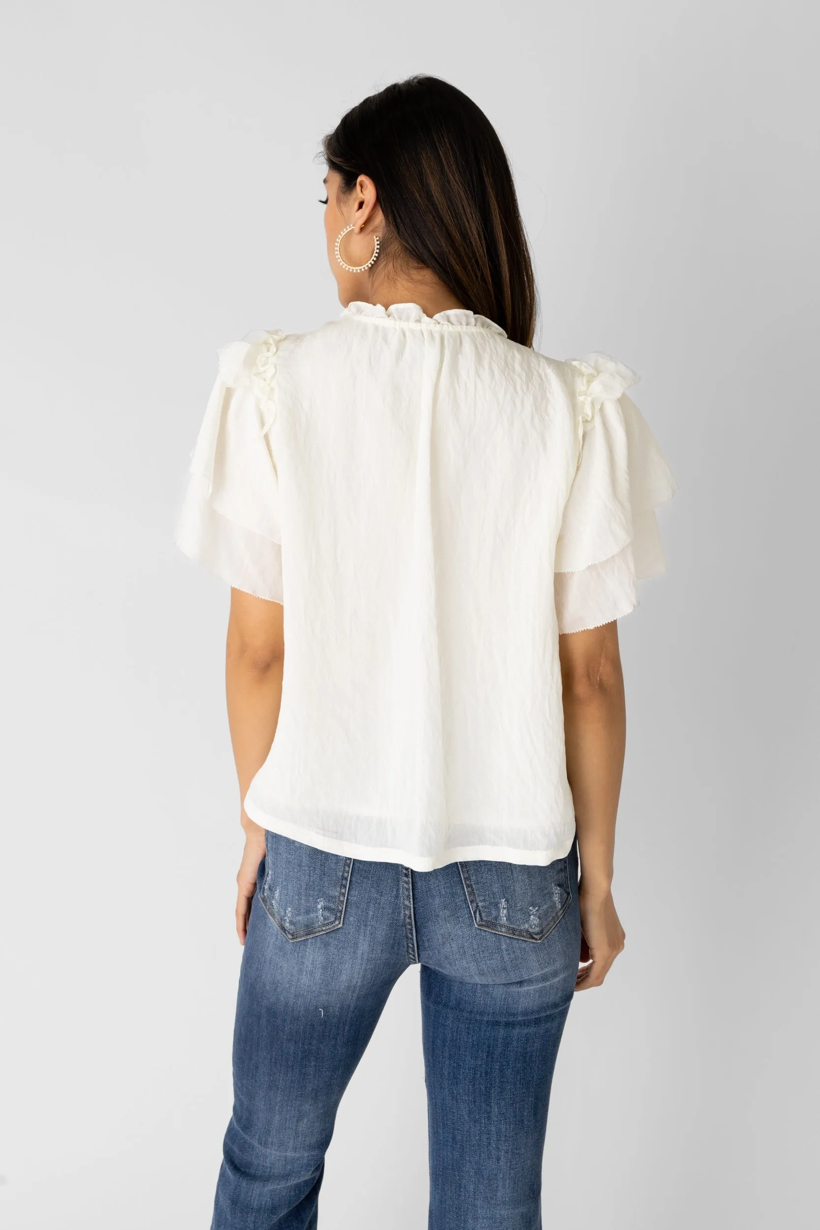 SALE - Bella Petal Sleeve Blouse sold by fab'rik product image thumbnail 3