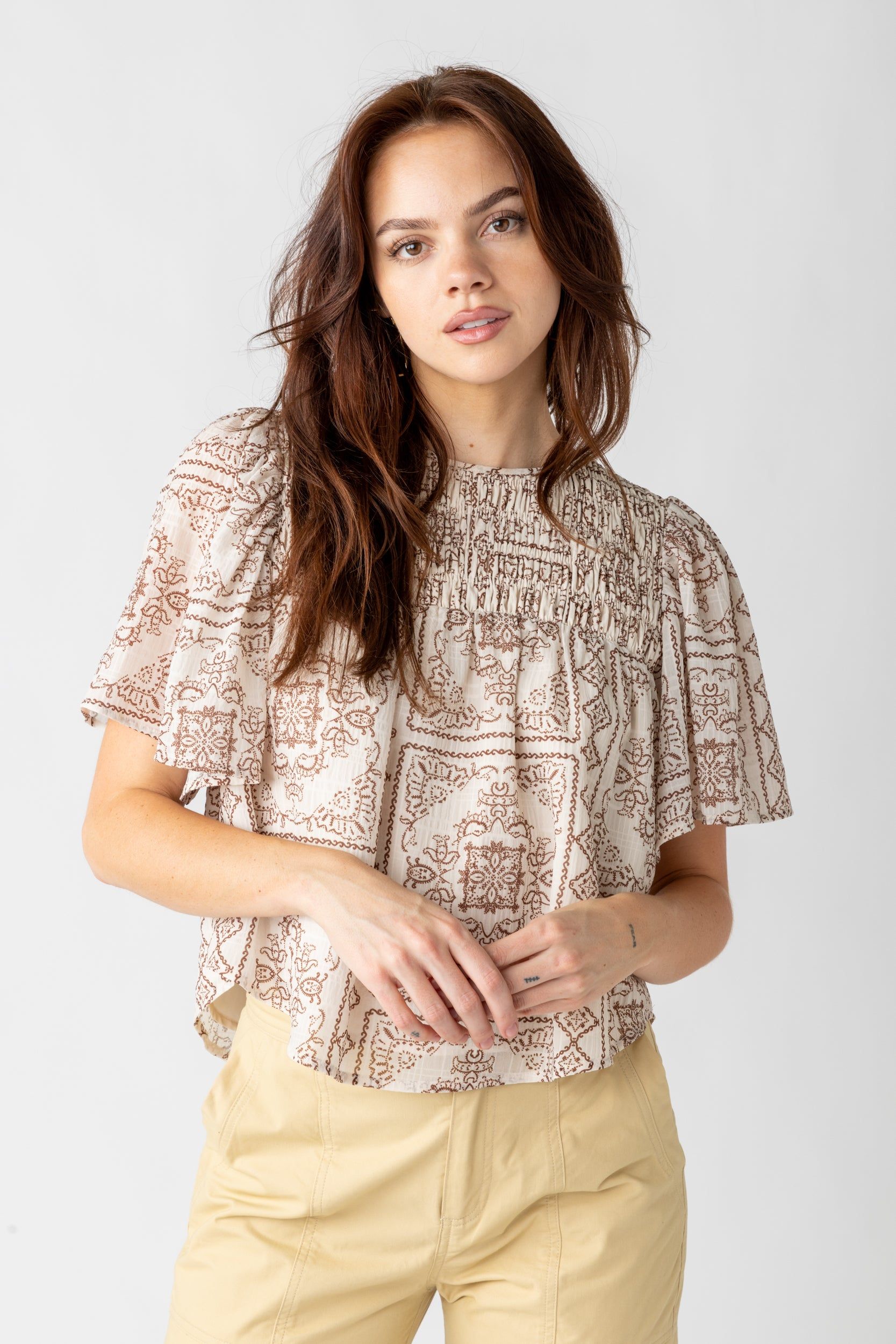 SALE - Abigail Printed Blouse sold by fab'rik