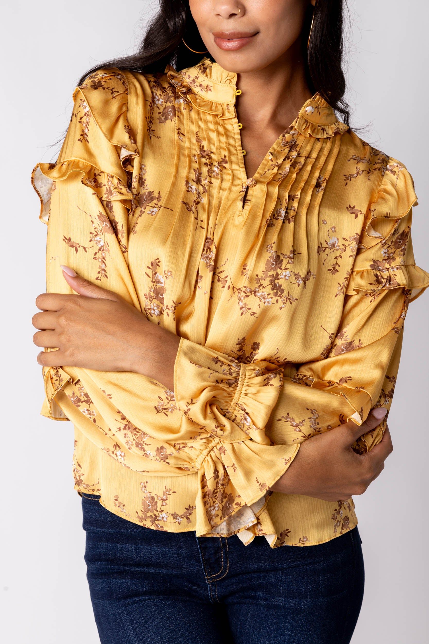SALE - Remi Satin Floral Top sold by fab'rik product image thumbnail 4