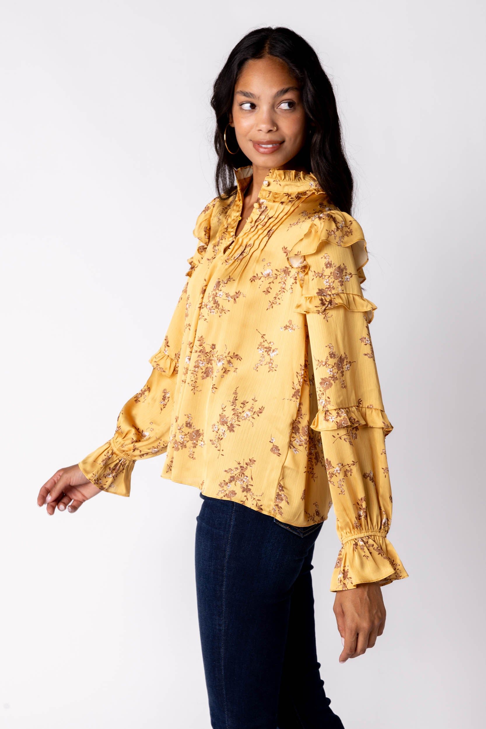 SALE - Remi Satin Floral Top sold by fab'rik product image thumbnail 2