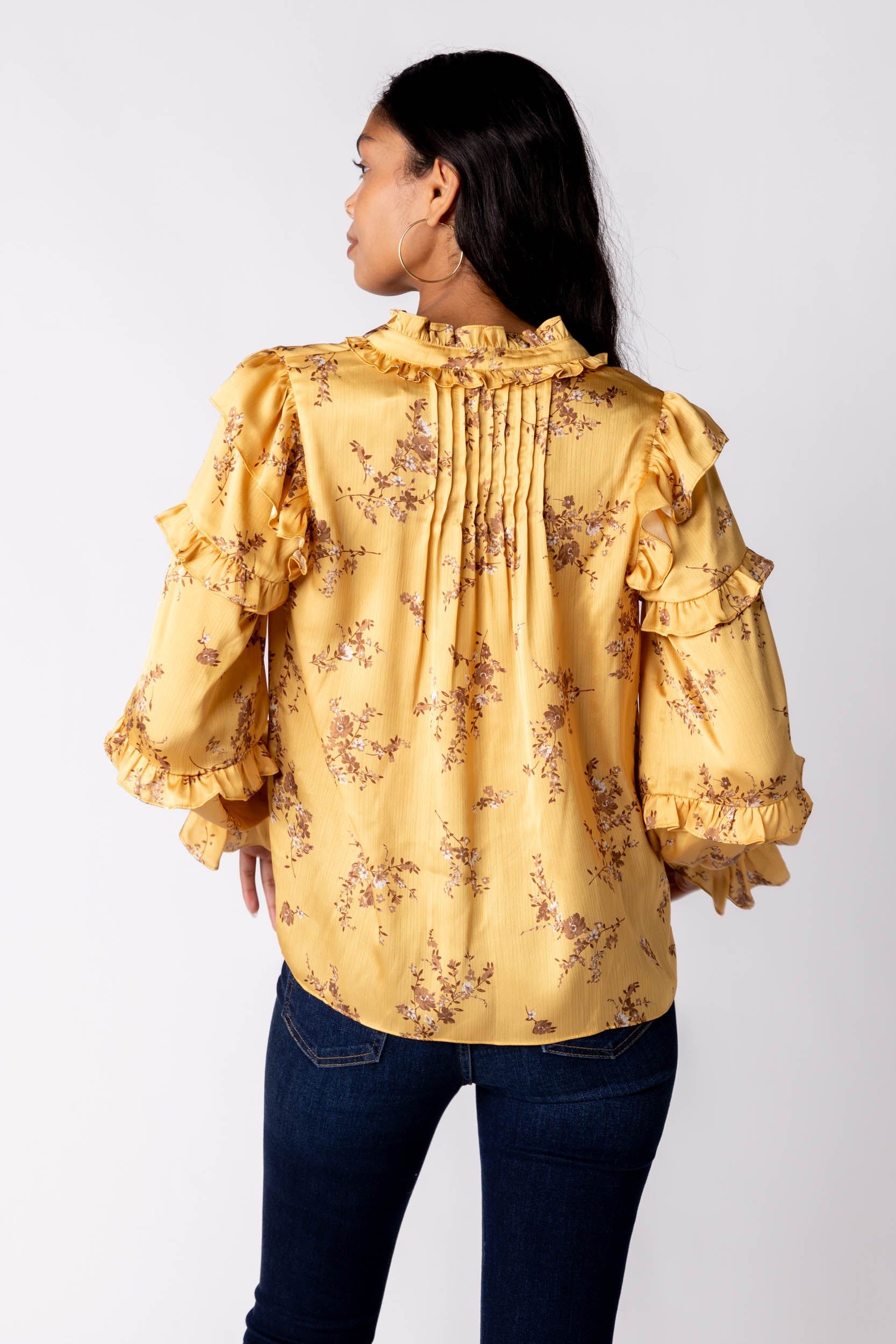 SALE - Remi Satin Floral Top sold by fab'rik product image thumbnail 3