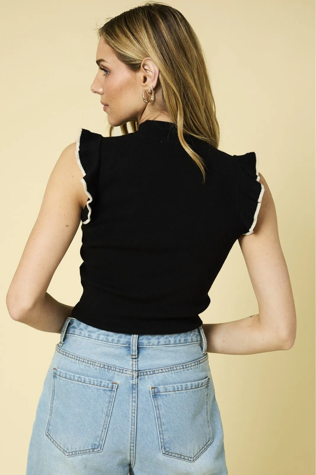 Sonia Ruffle Sleeve Detail Knit Top sold by fab'rik product image thumbnail 3