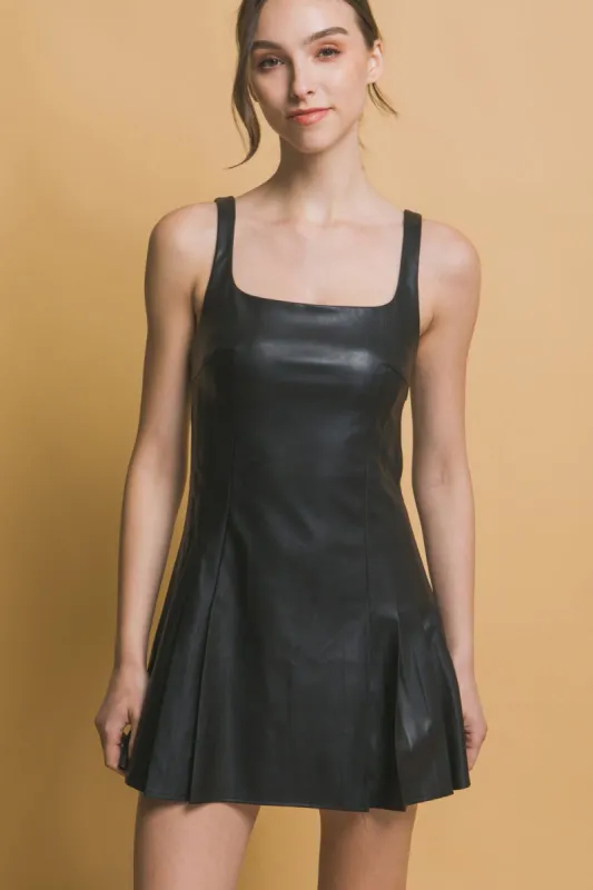 SALE - Greer Faux Leather Dress sold by fab'rik