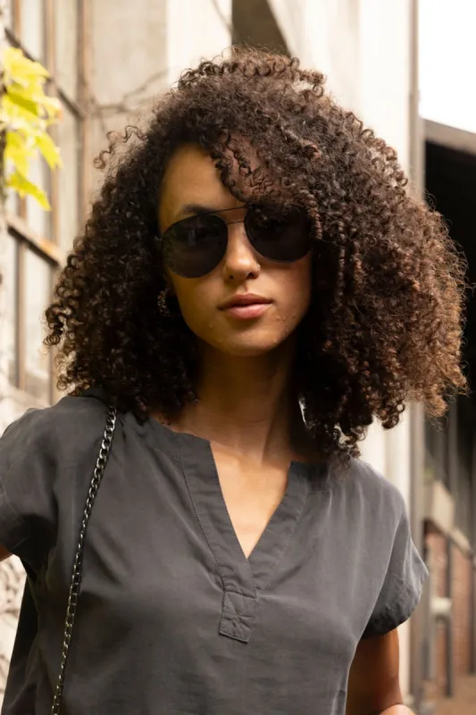 SALE - Michael Half Matte Black Frame Sunglasses sold by fab'rik