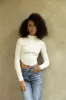 Kayne Ribbed Knit Mock Neck Top sold by fab'rik