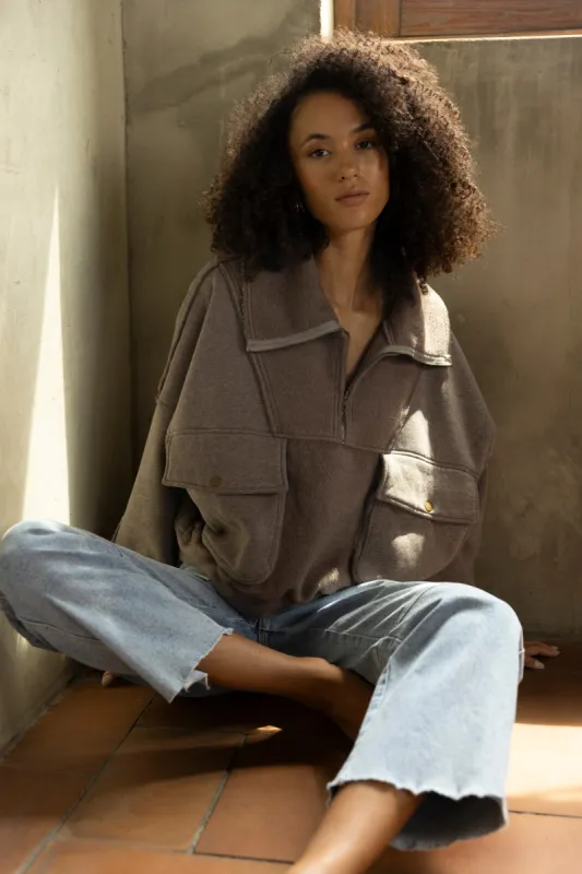 Fraser Exposed Pocket Pullover sold by fab'rik