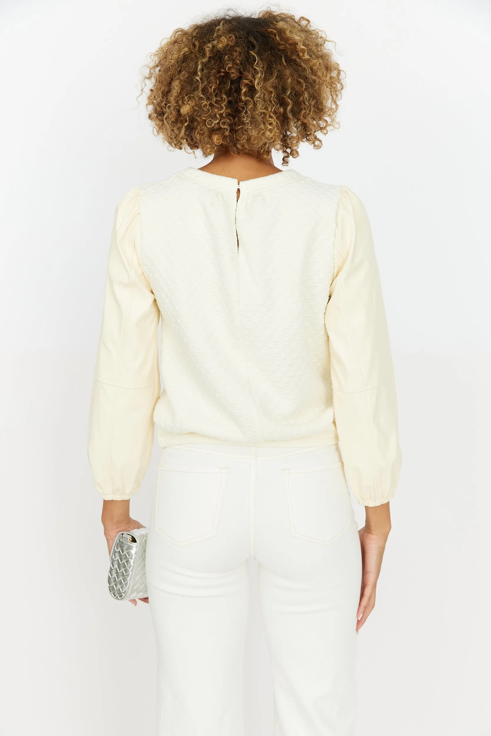 SALE - Wells Vegan Leather Sleeve Top sold by fab'rik product image thumbnail 3