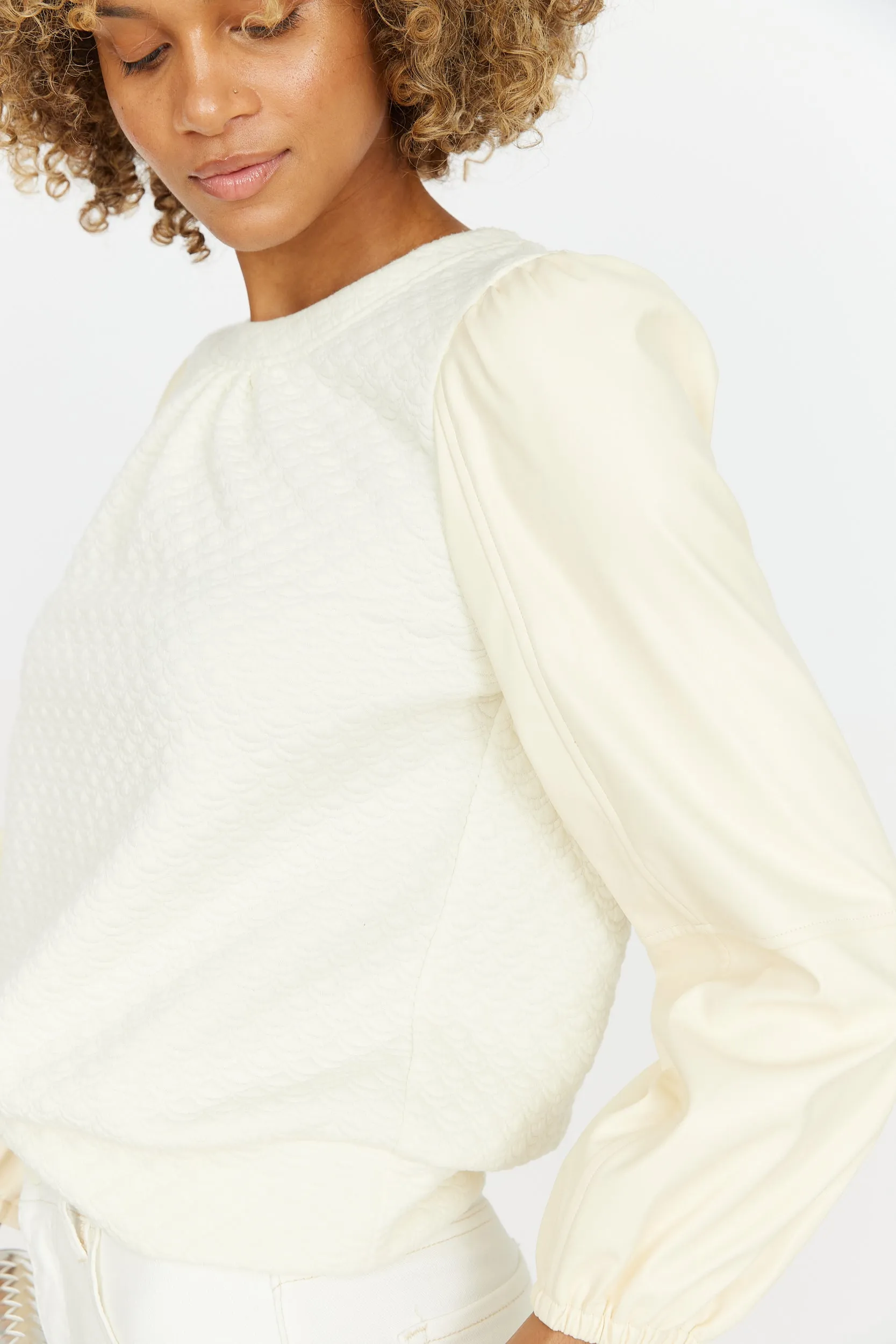 SALE - Wells Vegan Leather Sleeve Top sold by fab'rik product image thumbnail 2