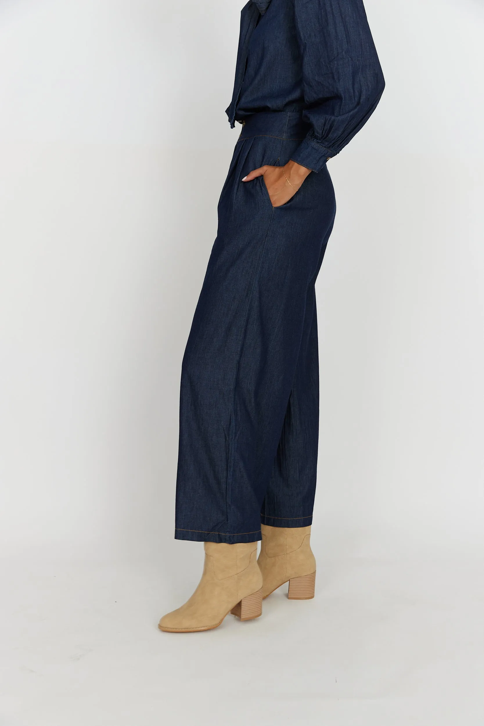 SALE - Altha Wide Leg Denim Pants sold by fab'rik product image thumbnail 4