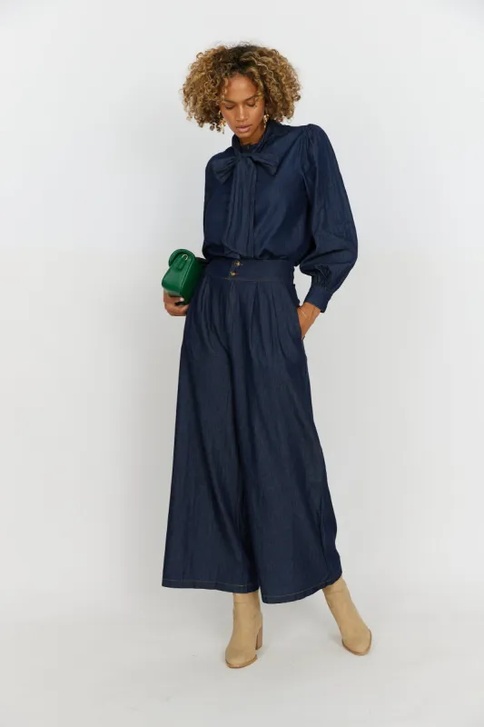 SALE - Altha Wide Leg Denim Pants sold by fab'rik