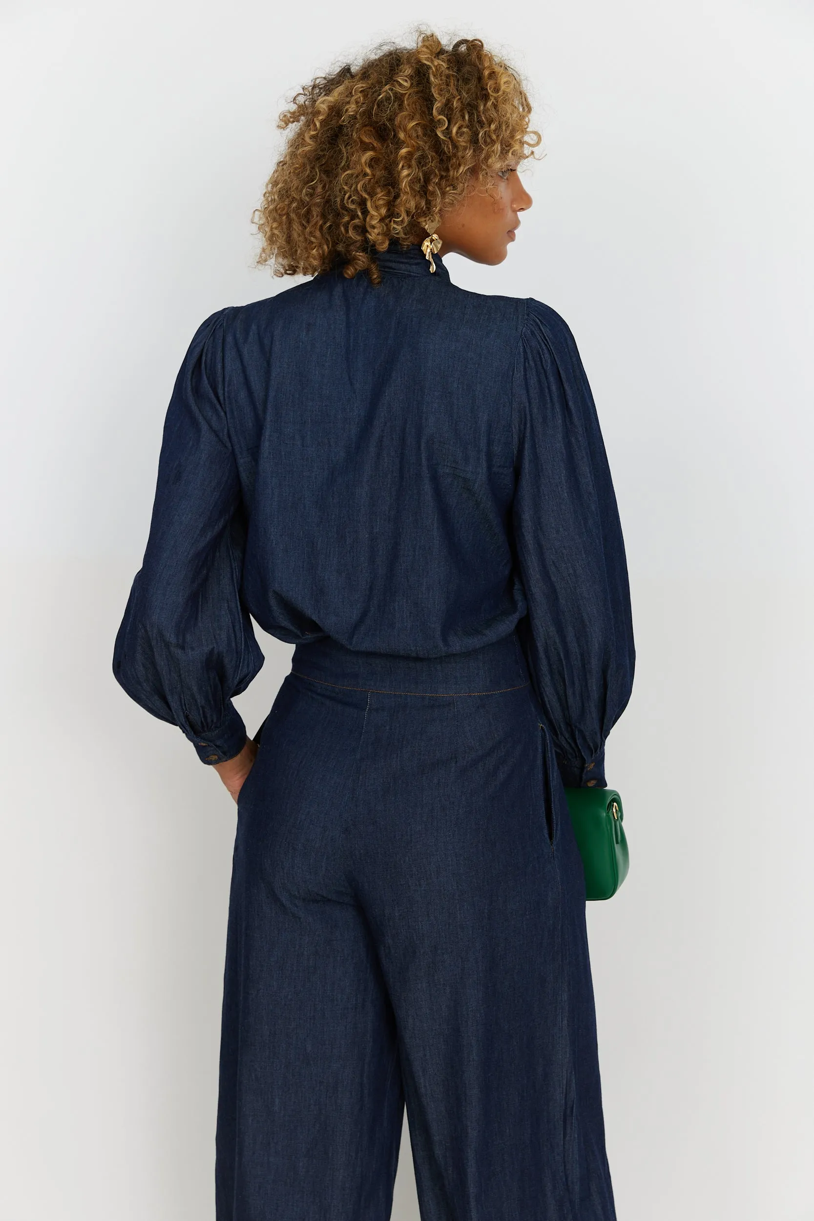 Altha Tie Detail Denim Top sold by fab'rik product image thumbnail 3