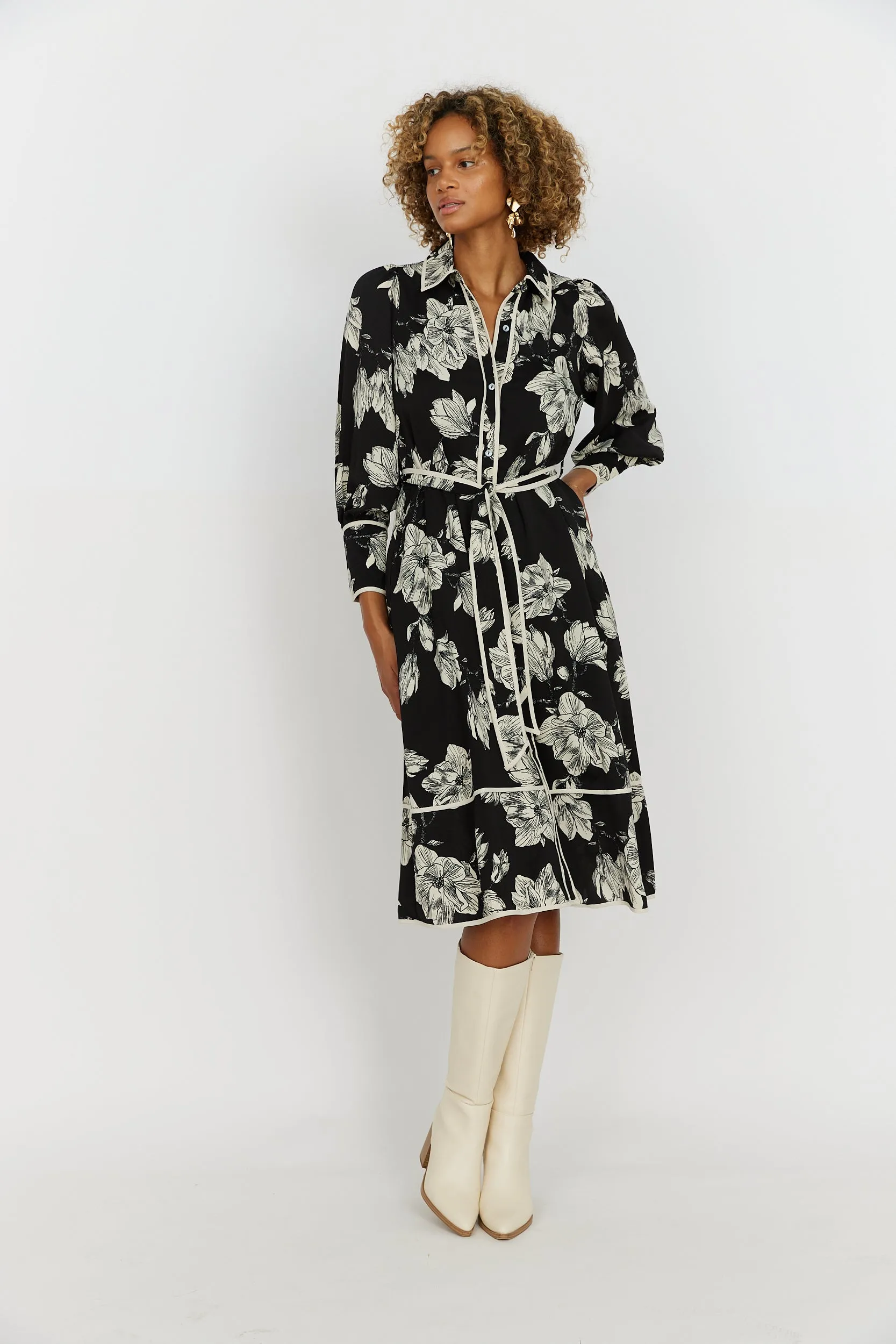 Ellie Floral Long Sleeve Dress sold by fab'rik product image thumbnail 4