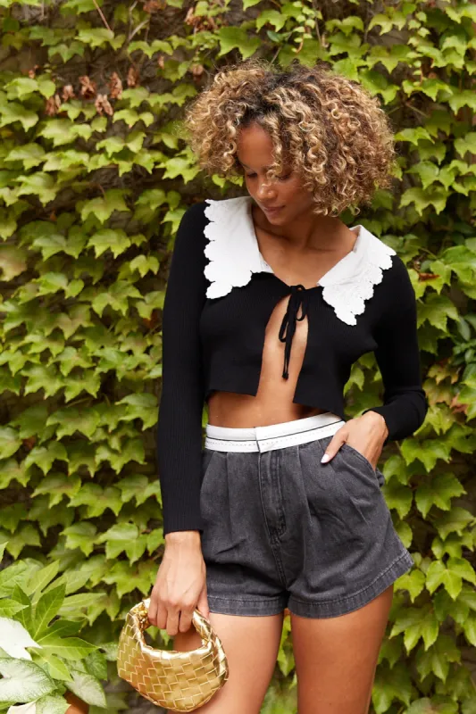 SALE - Virginia Embroidered Collar Cardigan sold by fab'rik