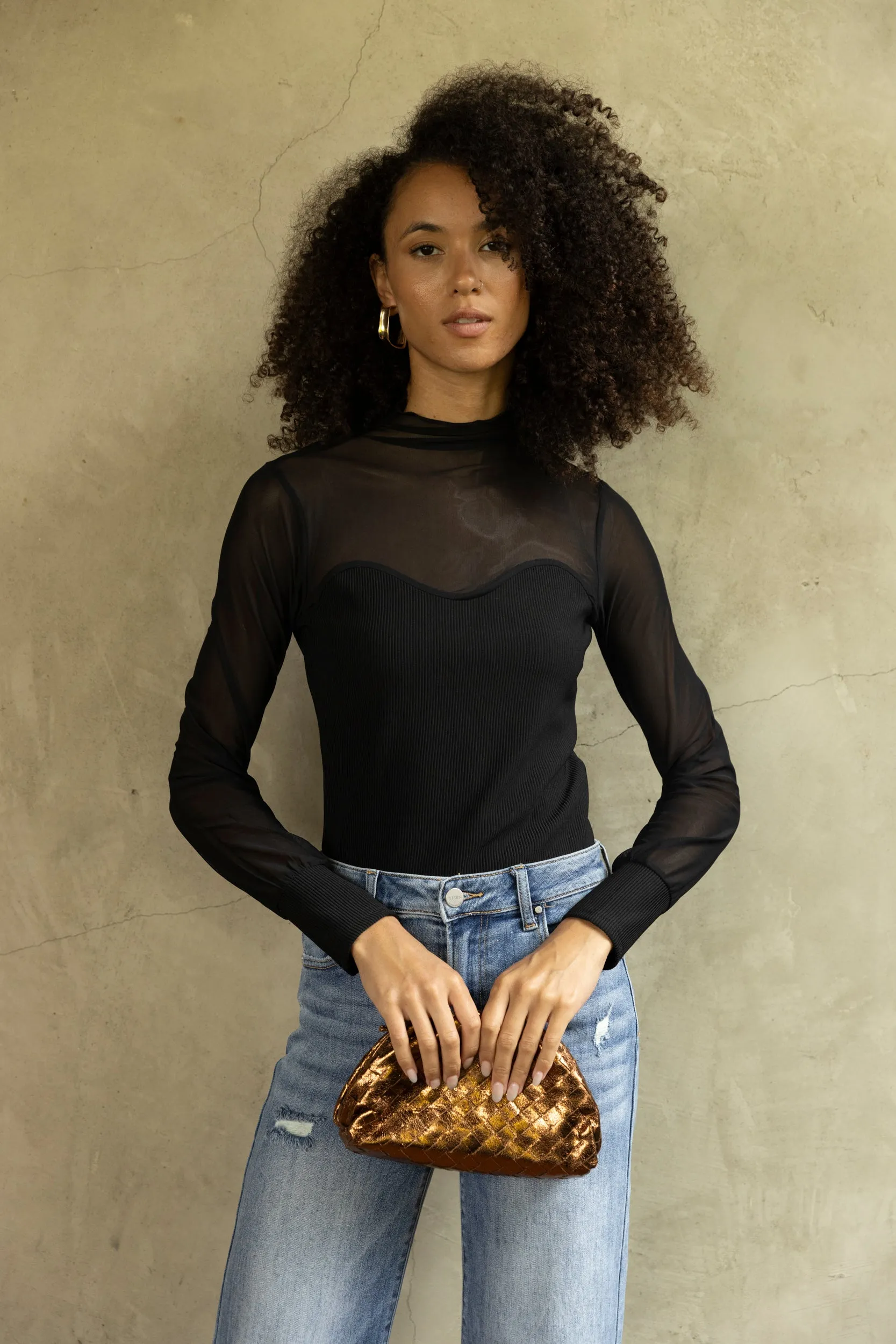 SALE - Alia Mesh Detail Top sold by fab'rik product image thumbnail 5