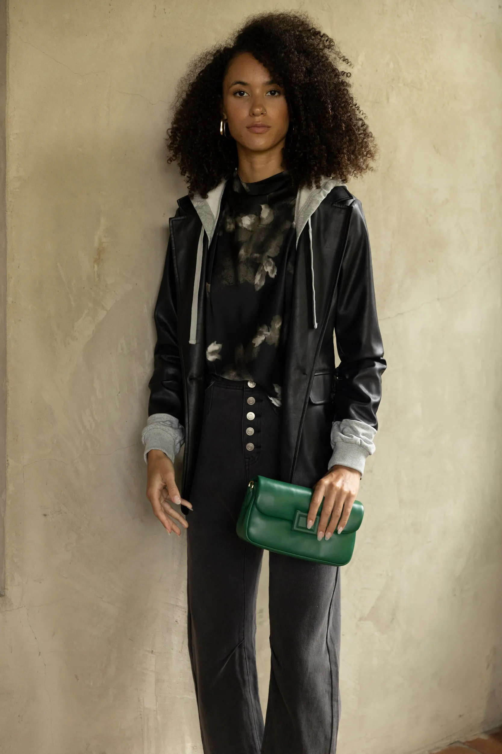 SALE - Wells Hooded Faux Leather Blazer sold by fab'rik product image thumbnail 2