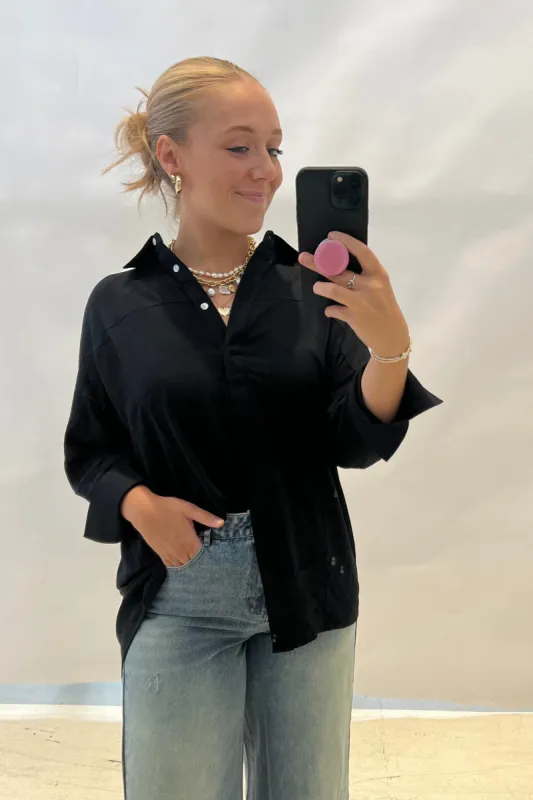 SALE - Veronica Long Sleeve Button Down Blouse sold by fab'rik