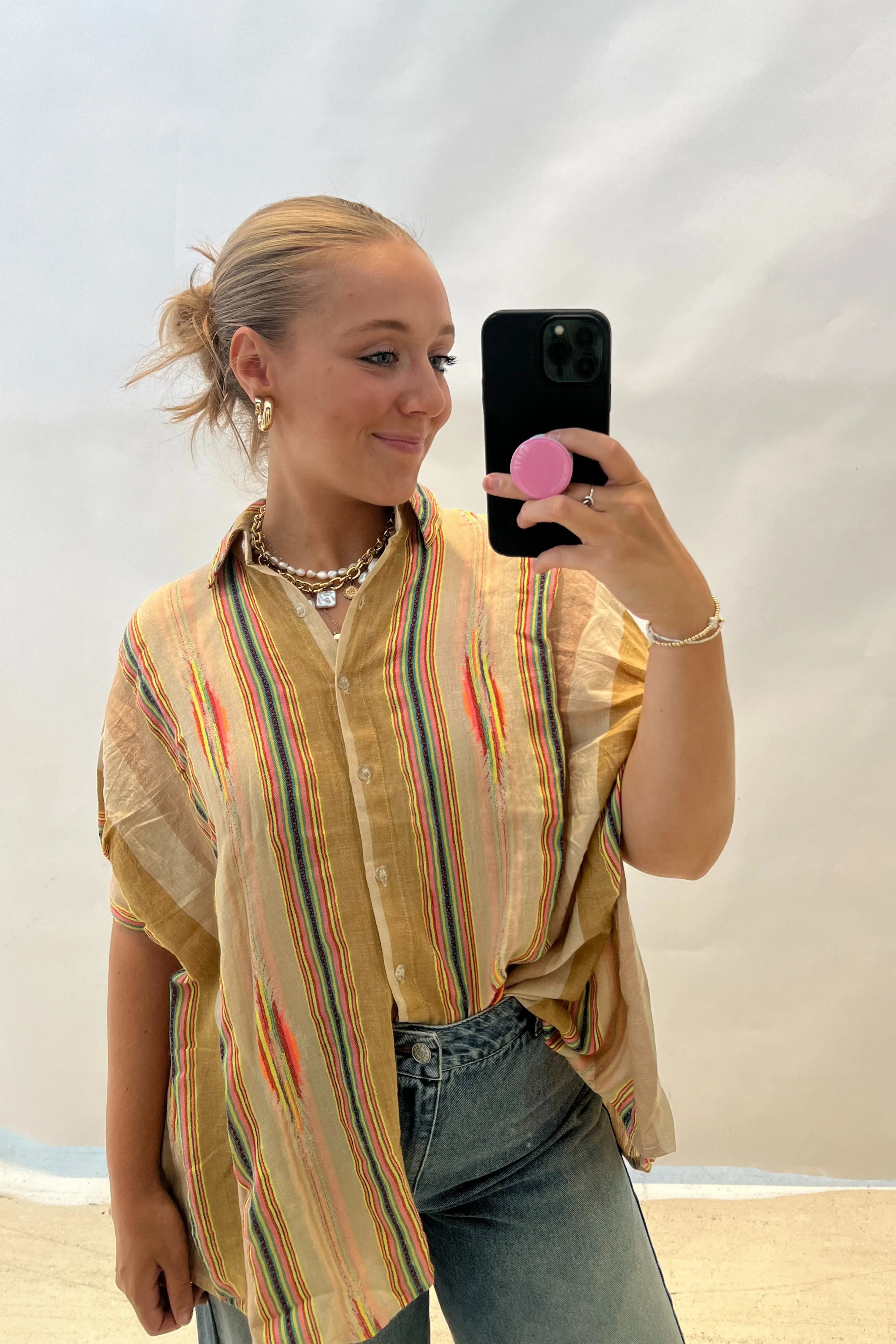SALE - Joanna Stripe Button Down Blouse sold by fab'rik product image thumbnail 2