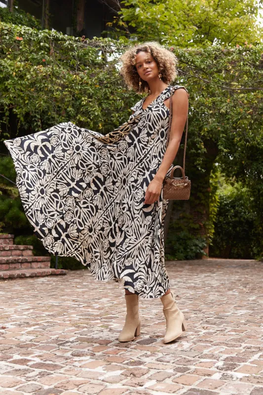 SALE - Wiley V Neck Maxi Dress sold by fab'rik