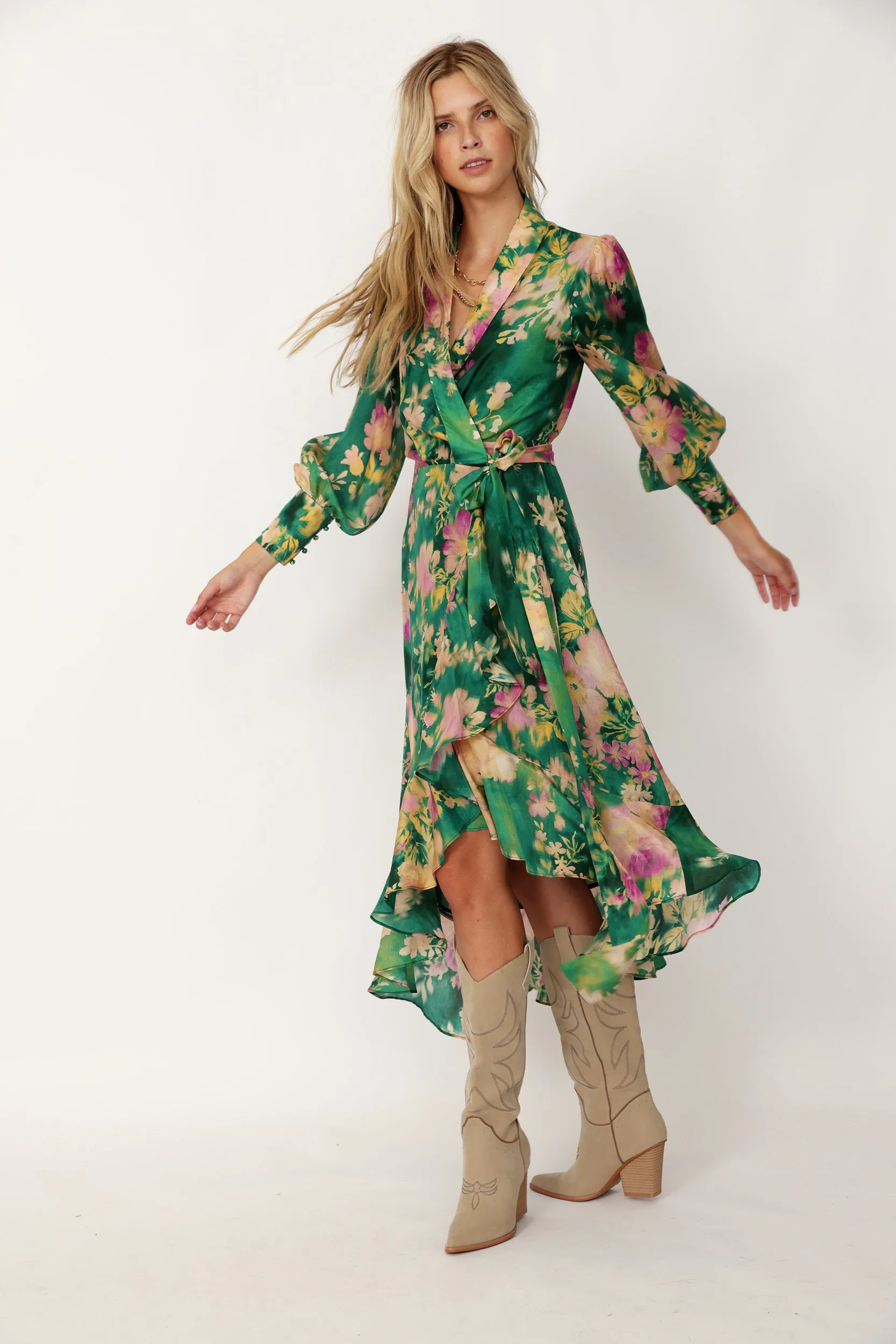 Arianna Floral Wrap Dress sold by fab'rik product image thumbnail 4