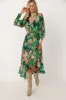 Arianna Floral Wrap Dress sold by fab'rik