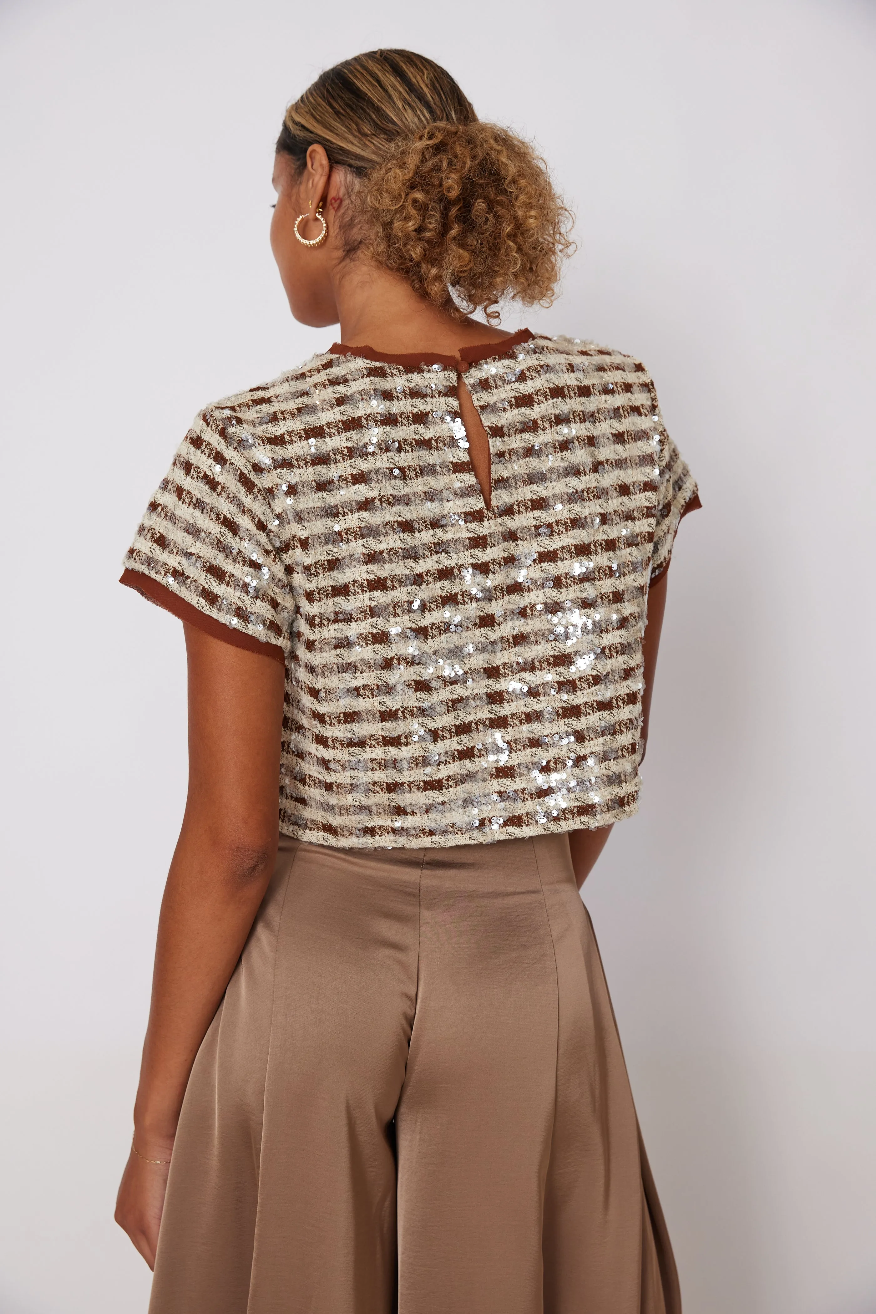 Bonnie Sequin Plaid Top sold by fab'rik product image thumbnail 2