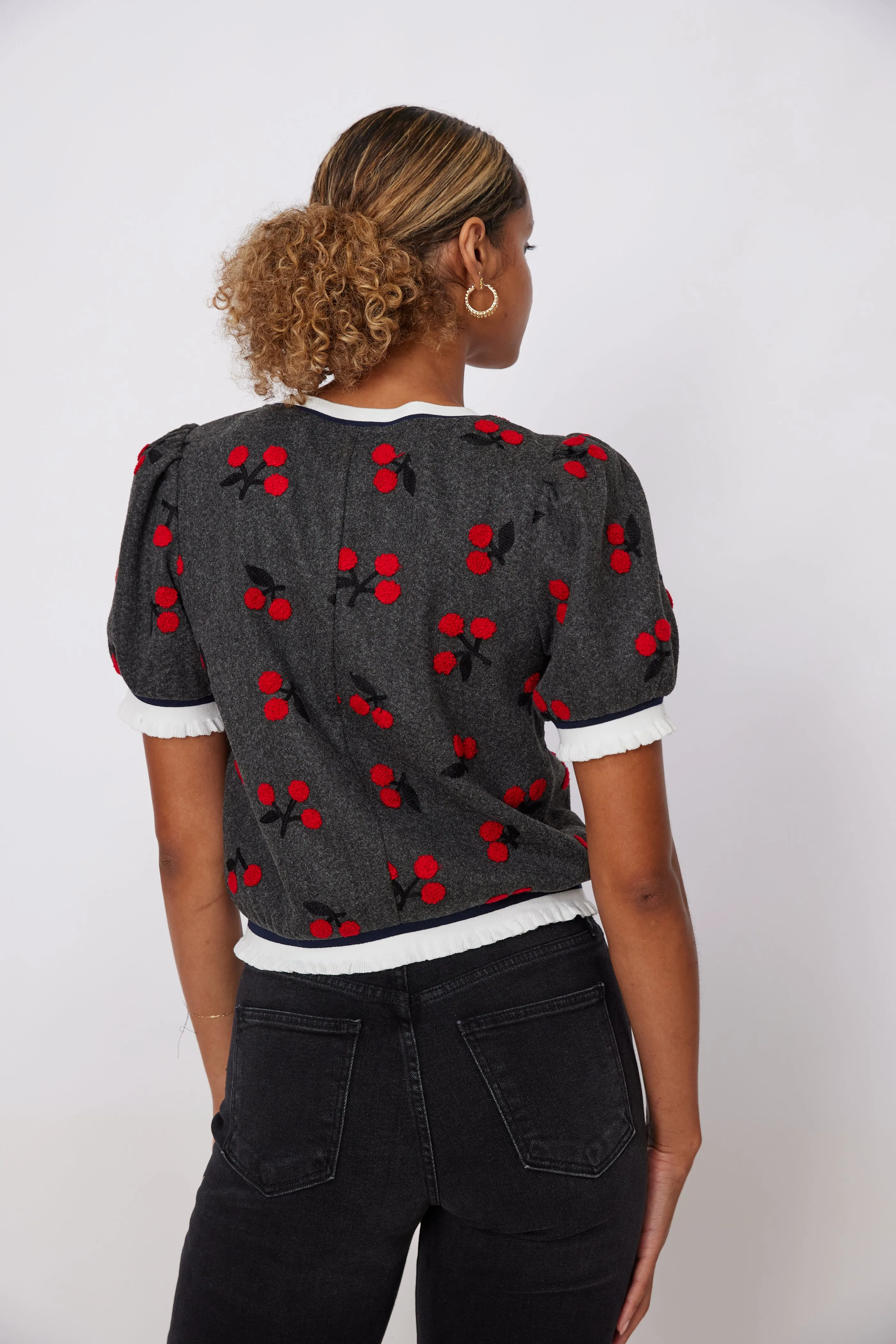 Jemma Cherry Knit Top sold by fab'rik product image thumbnail 4