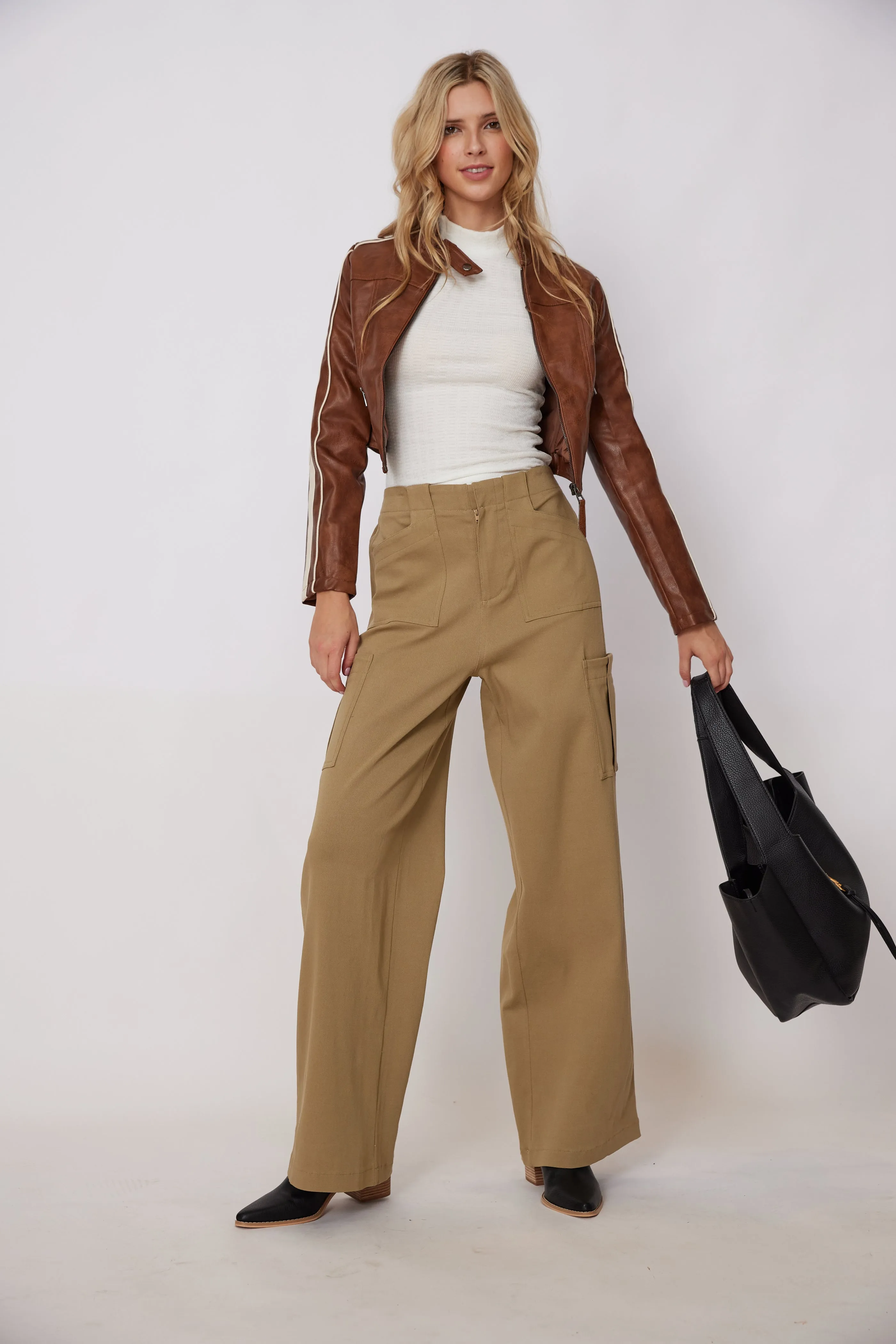 SALE - Leland Wide Leg Cargo Pants sold by fab'rik