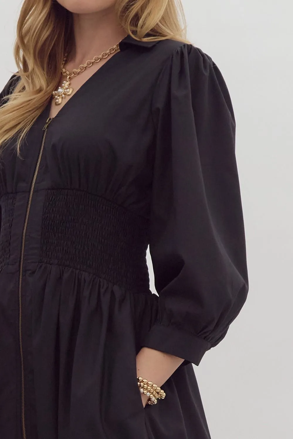 Mabel Zip Front Midi Dress sold by fab'rik product image thumbnail 2