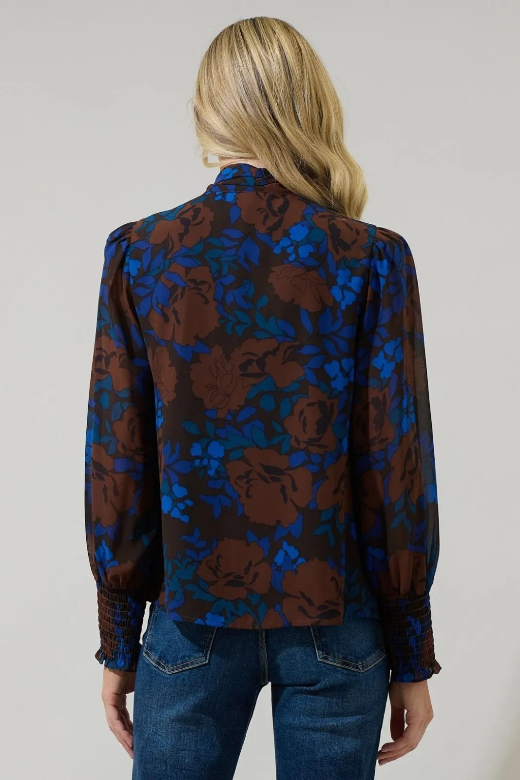 SALE - Cora Tie Neck Blouse sold by fab'rik product image thumbnail 4