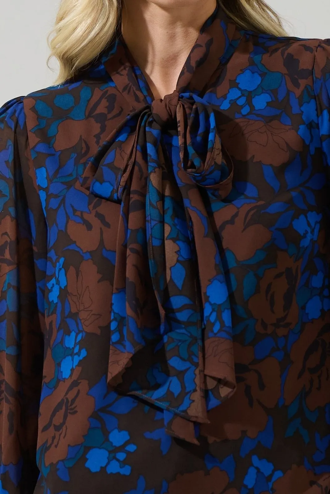 SALE - Cora Tie Neck Blouse sold by fab'rik product image thumbnail 3