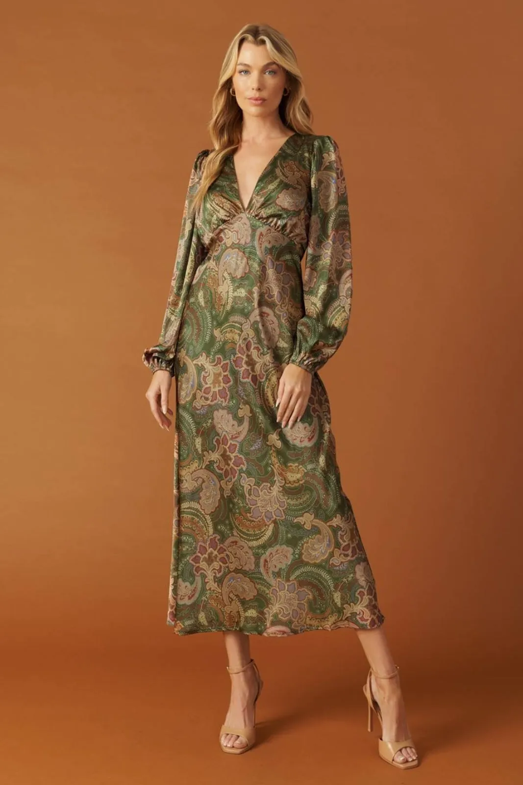 Knox Printed Long Sleeve Dress sold by fab'rik