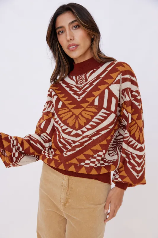 SALE - Lilian Printed Sweater sold by fab'rik