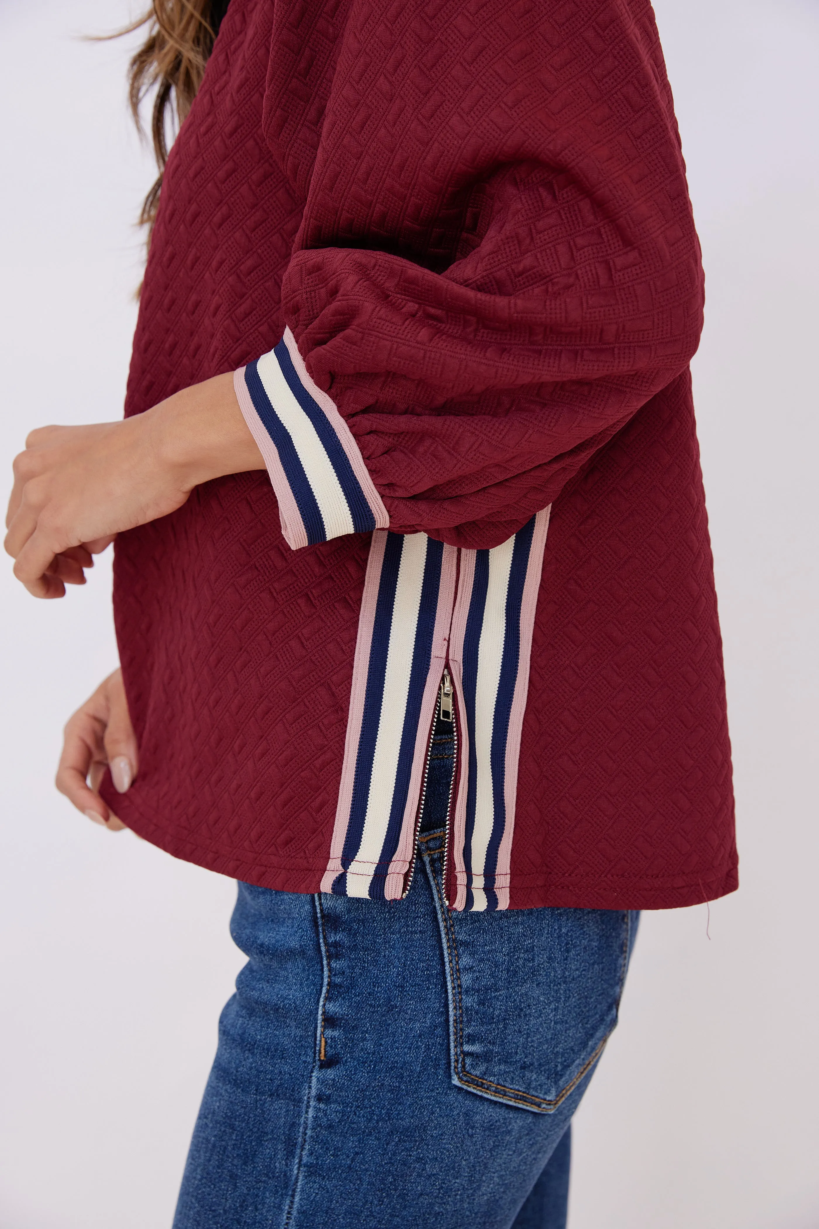 SALE - Cassie Track Stripe Knit Top sold by fab'rik product image thumbnail 3