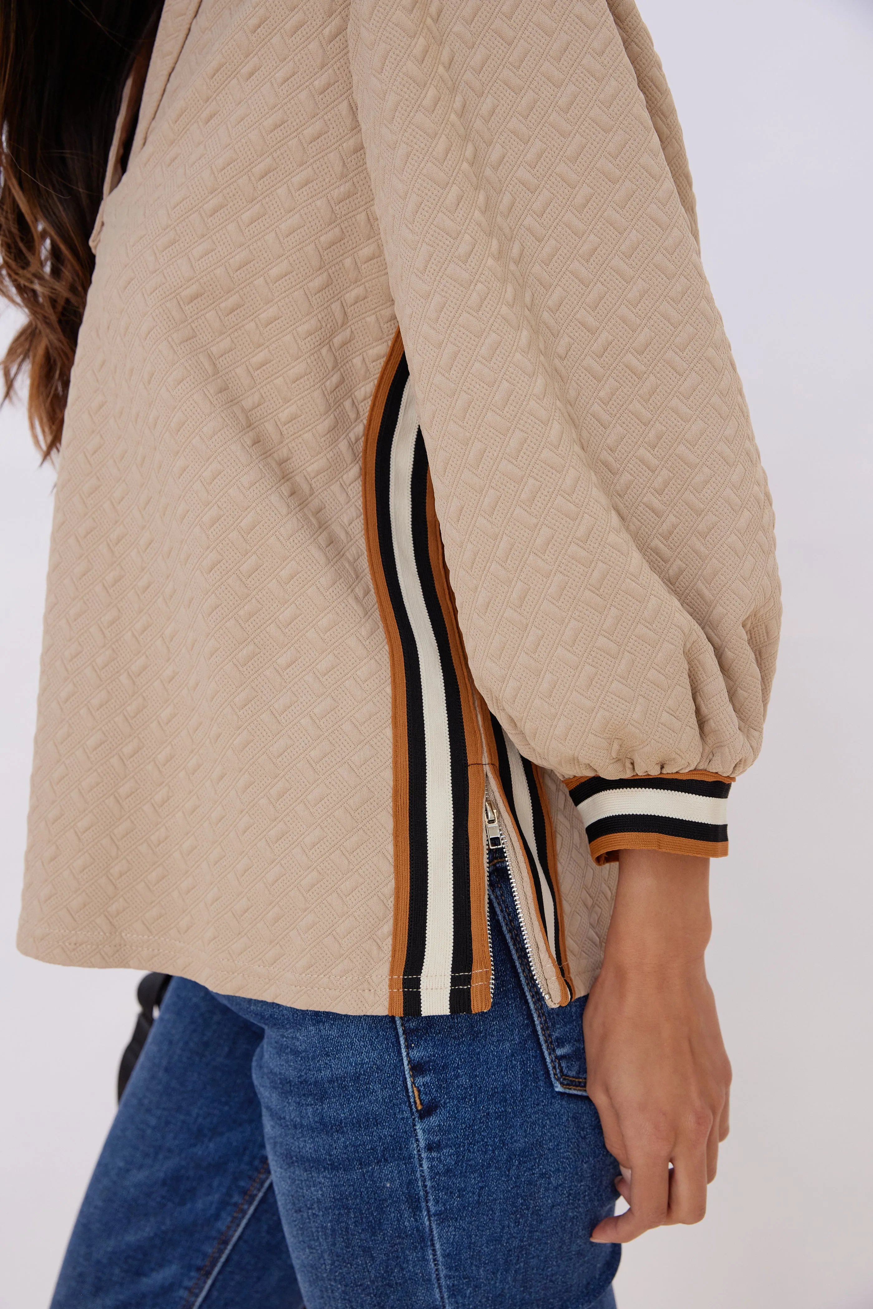 SALE - Cassie Track Stripe Knit Top sold by fab'rik product image thumbnail 4