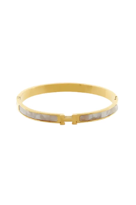 Mayer Initial Bangle Bracelet sold by fab'rik