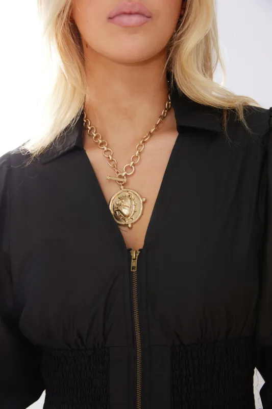 SALE - Hanna Bulldog Head Necklace sold by fab'rik