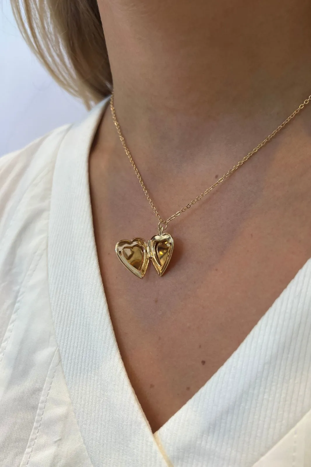 Layla Heart Locket Necklace sold by fab'rik product image thumbnail 2