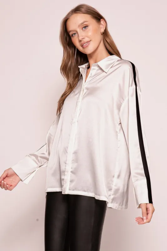 Julian Button Down Blouse sold by fab'rik