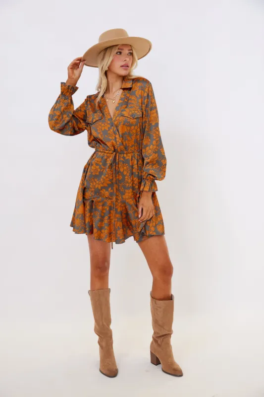 SALE - Erin Printed Long Sleeve Mini Dress sold by fab'rik