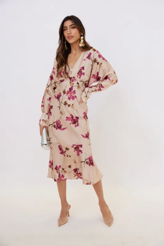 SALE - Lyndon Printed Long Sleeve Midi Dress sold by fab'rik