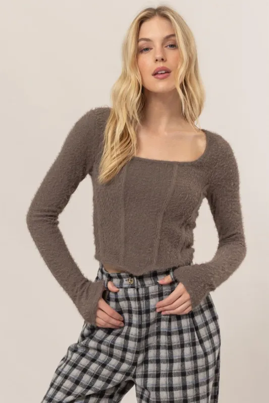 Silva Knit Corset Top sold by fab'rik