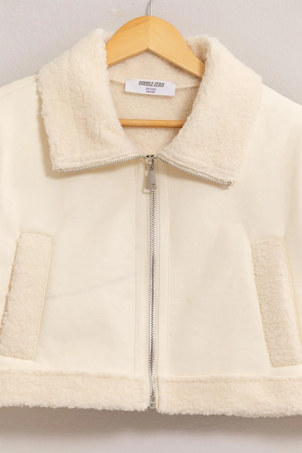SALE - Jude Sherpa Cropped Jacket sold by fab'rik product image thumbnail 3