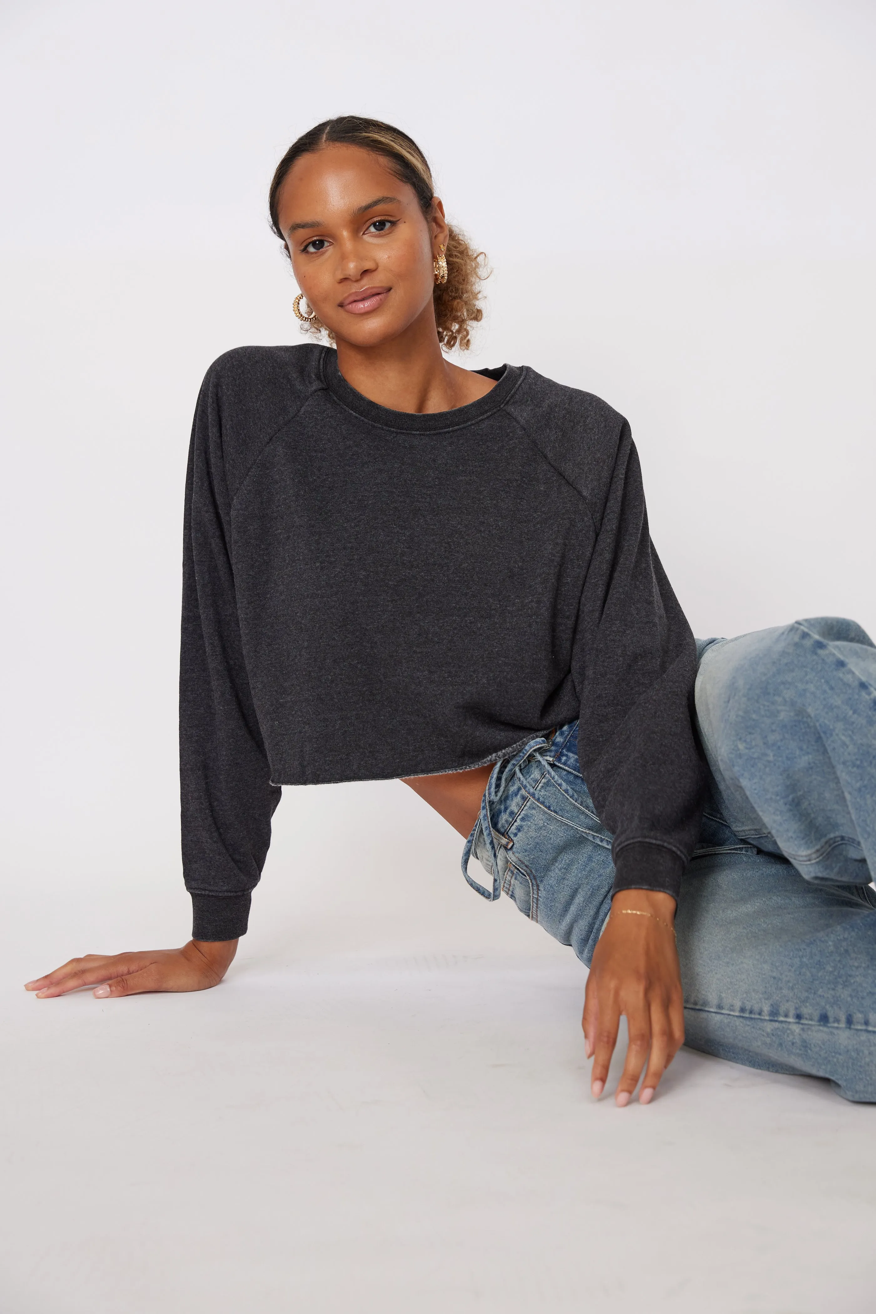 SALE - Ryan Cropped Sweatshirt sold by fab'rik