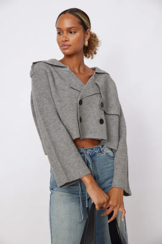 SALE - Clara Double Breasted Sweater sold by fab'rik