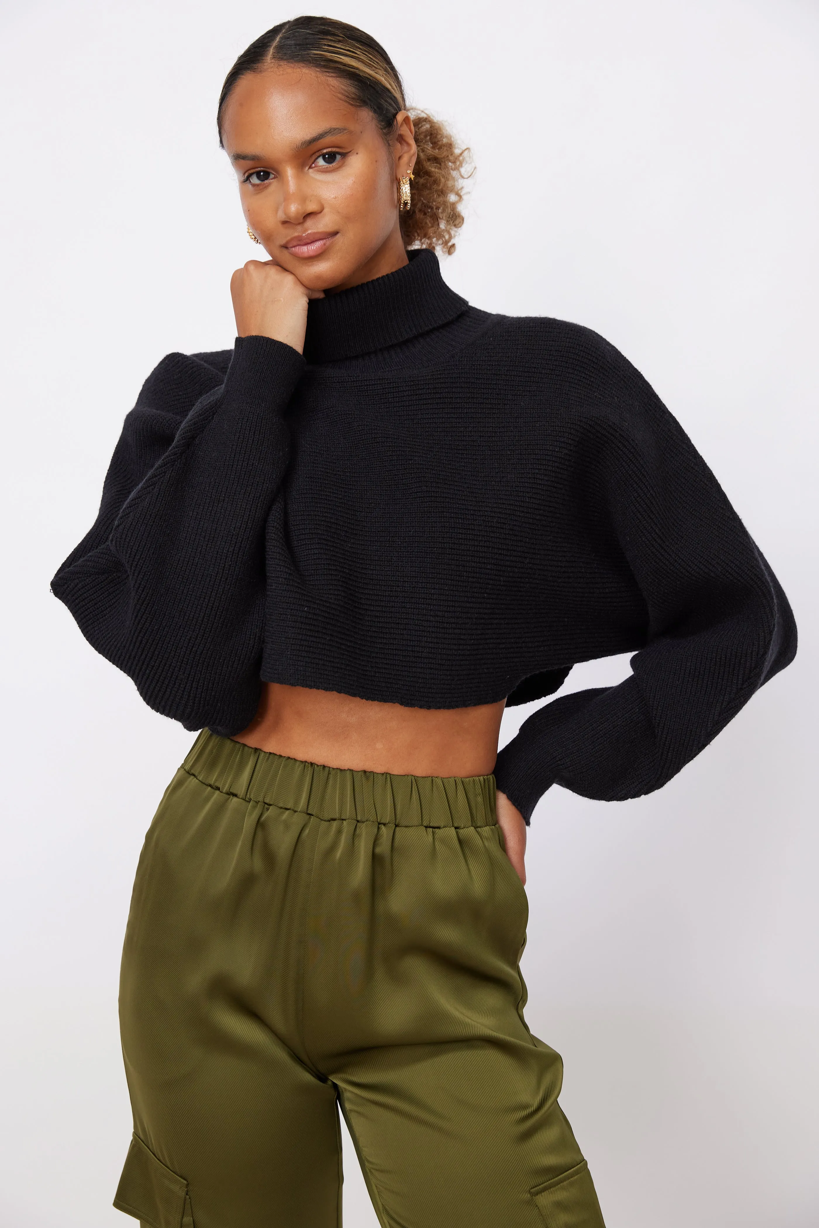 Shelton Cropped Turtleneck Sweater sold by fab'rik product image thumbnail 3