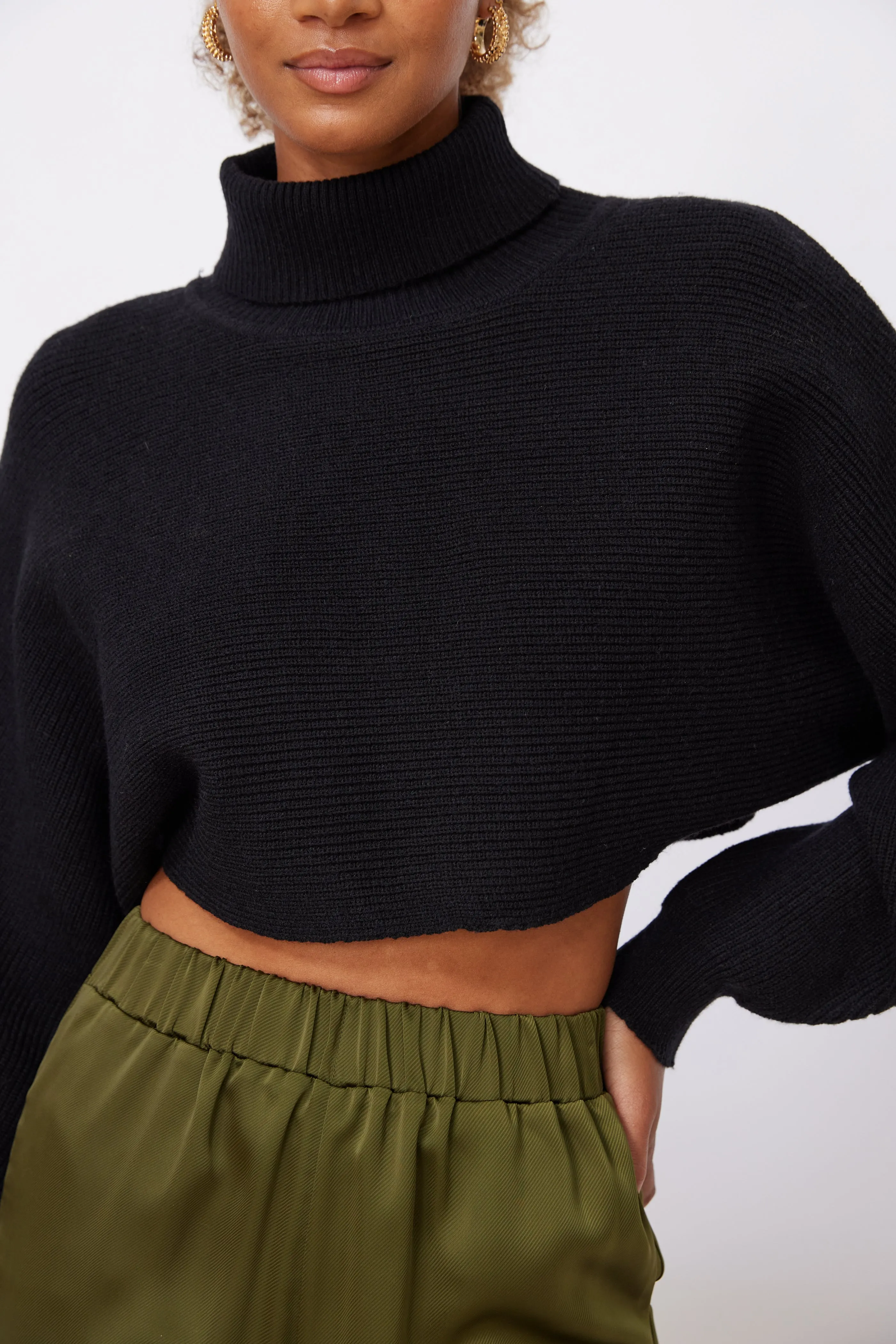 Shelton Cropped Turtleneck Sweater sold by fab'rik product image thumbnail 2